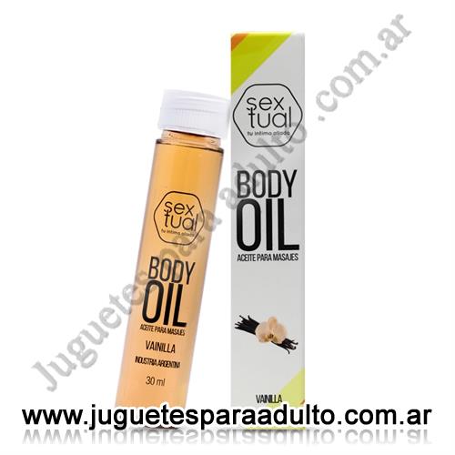 Aceites y lubricantes, Lubricantes Sextual, Aceite corporal sabor a Vainilla 60ml